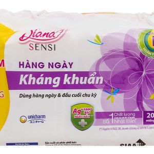 Băng vệ sinh hàng ngày Diana Sensi kháng khuẩn gói 20 miếng