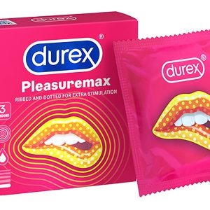 Bao cao su Durex Pleasuremax có chấm nổi 56mm hộp 3 cái