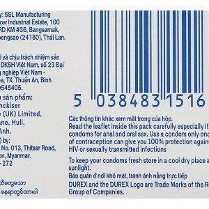 Bao cao su Durex Kingtex ôm sát, vừa vặn 49mm hộp 3 cái