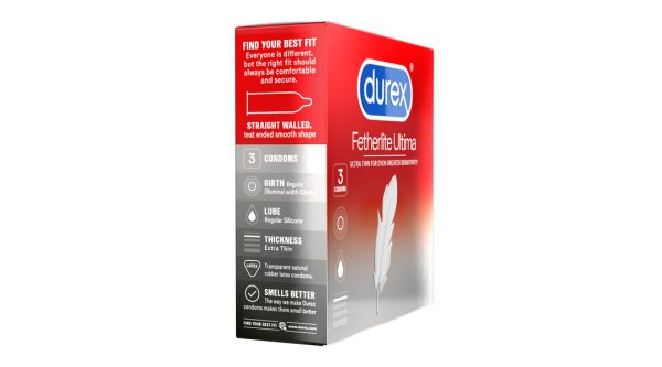 Bao cao su Durex Fetherlite Ultima siêu mỏng 52mm hộp 3 cái