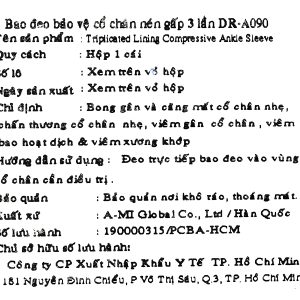 Bao đeo mắt cá chân Dr. Med DR-A090 size L