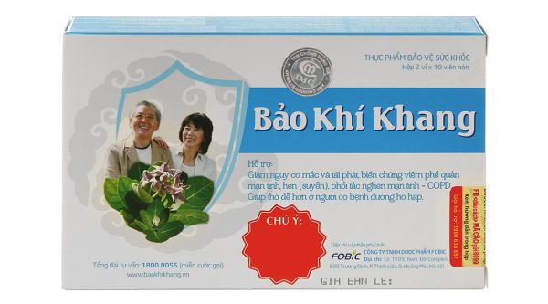 Bảo Khí Khang hỗ trợ các bệnh đường hô hấp hộp 20 viên