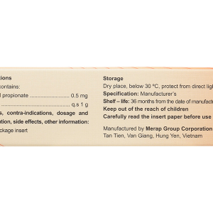 Thuốc mỡ bôi da Benate Fort Ointment 0,05% giảm viêm và ngứa da tuýp 10g