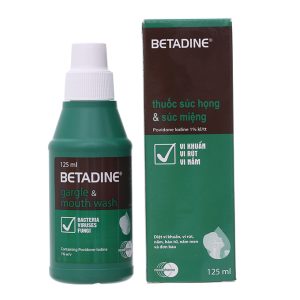 Thuốc súc họng Betadine phòng và trị nhiễm khuẩn khoang miệng chai 125ml