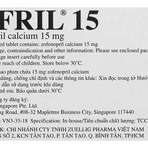 Bifril 15 điều trị tăng huyết áp, nhồi máu cơ tim (2 vỉ x 14 viên)