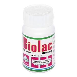 Biolac trị tiêu chảy, táo bón, viêm ruột cấp và mạn tính lọ 100 viên