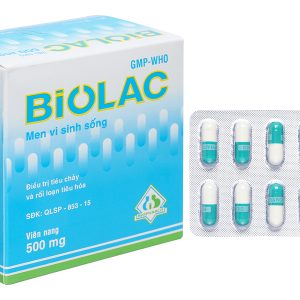 Biolac 500mg bổ sung vi sinh, trị tiêu chảy và táo bón (10 vỉ x 10 viên)