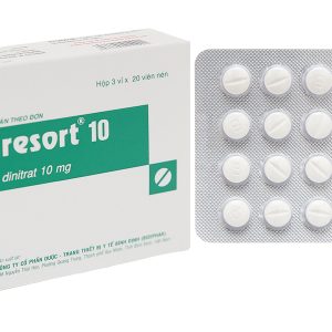 Biresort 10 trị đau thắt ngực, suy tim (3 vỉ x 20 viên)