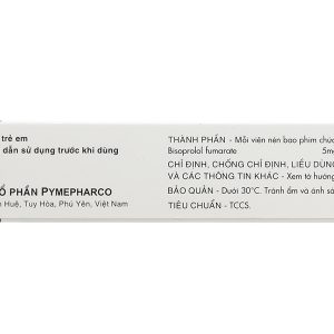 Biscapro 5 trị tăng huyết áp, đau thắt ngực (3 vỉ x 10 viên)