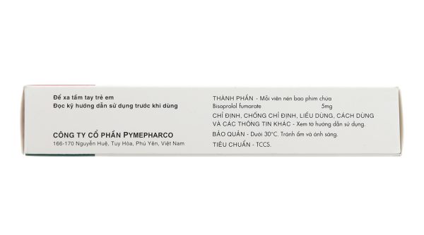 Biscapro 5 trị tăng huyết áp, đau thắt ngực (3 vỉ x 10 viên)