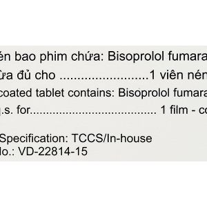 Bisoboston 5 trị tăng huyết áp, đau thắt ngực (5 vỉ x 10 viên)