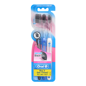 Bàn chải đánh răng Oral-B trà đen siêu mềm mảnh vỉ 3 cây