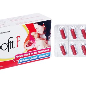 Bofit F trị thiếu máu do thiếu sắt, acid folic (3 vỉ x 10 viên)