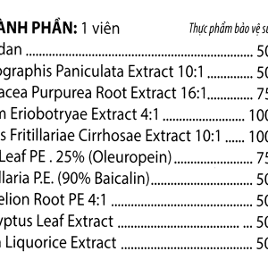 Boni Detox giúp giải độc phổi, long đờm, giảm ho hộp 30 viên