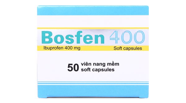 Bosfen 400 giảm đau, hạ sốt, kháng viêm 400mg (5 vỉ x 10 viên)