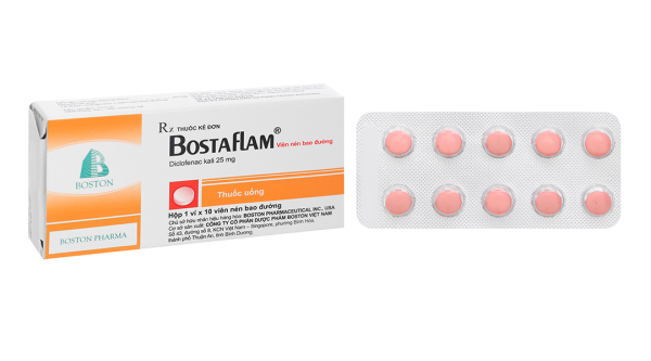 Bostaflam giảm đau, kháng viêm xương khớp (1 vỉ x 10 viên)