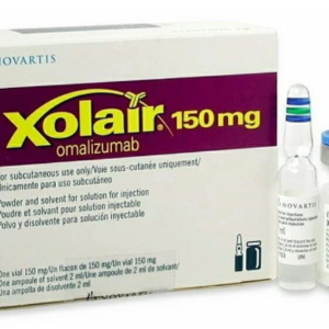 Bột pha tiêm Xolair 150mg trị hen do dị ứng, mề đay (1 lọ bột + 1 ống 2ml)