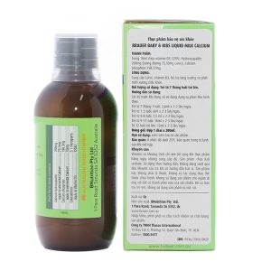 Siro Brauer Liquid Milk Calcium hỗ trợ phát triển xương cho bé chai 200ml