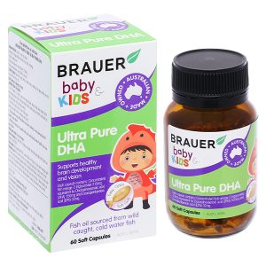 Brauer Ultra Pure DHA hỗ trợ trí não, bổ mắt cho bé chai 60 viên
