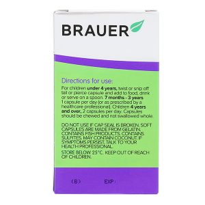 Brauer Ultra Pure DHA hỗ trợ trí não, bổ mắt cho bé chai 60 viên