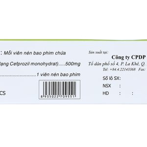 Brodicef 500 trị nhiễm khuẩn (3 vỉ x 10 viên)