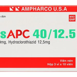 CadisAPC 40/12.5 điều trị tăng huyết áp nguyên phát (3 vỉ x 10 viên)