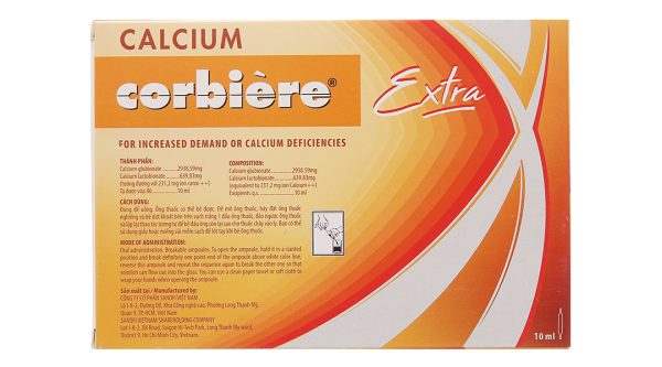 Dung dịch uống Calcium Corbière Extra điều trị loãng xương, còi xương (30 ống x 10ml)