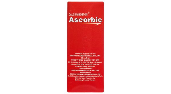 Dung dịch uống Calciumboston Ascorbic trị thiếu canxi, vitamin C (20 ống x 10ml)