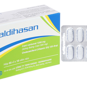 Caldihasan trị loãng xương, còi xương (3 vỉ x 10 viên)