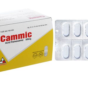 Cammic 500mg cầm máu, trị chảy máu tiêu firin (10 vỉ x 10 viên)