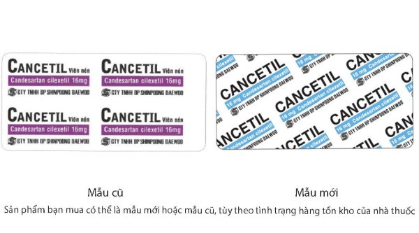 Cancetil 16mg trị tăng huyết áp, suy tim (3 vỉ x 10 viên)