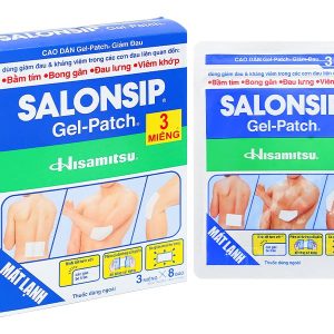 Cao dán Salonsip Gel-Patch (14cm x 10cm) giảm đau, kháng viêm cơ khớp (8 bao x 3 miếng)