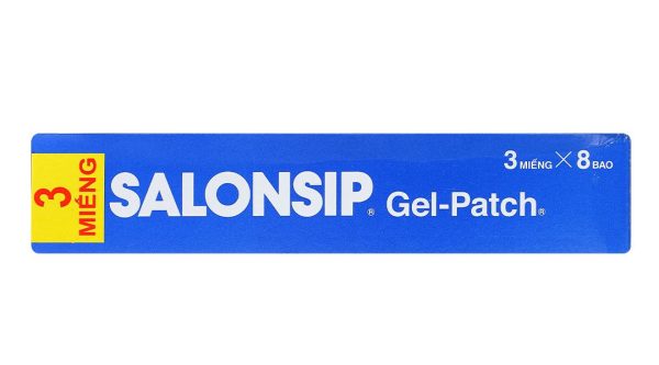 Cao dán Salonsip Gel-Patch (14cm x 10cm) giảm đau, kháng viêm cơ khớp (8 bao x 3 miếng)