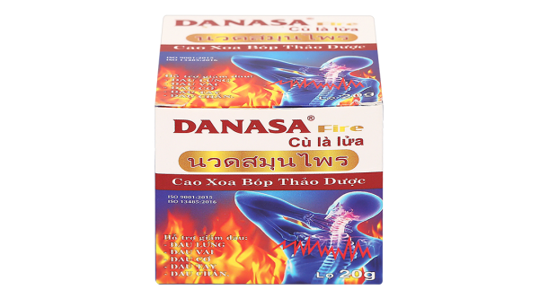 Cao xoa thảo dược Danasa Fire Cù Là Lửa hỗ trợ làm ấm, giảm đau nhức lọ 20g