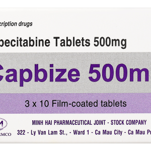 Capbize 500mg điều trị ung thư vú, ung thư dạ dày (3 vỉ x 10 viên)