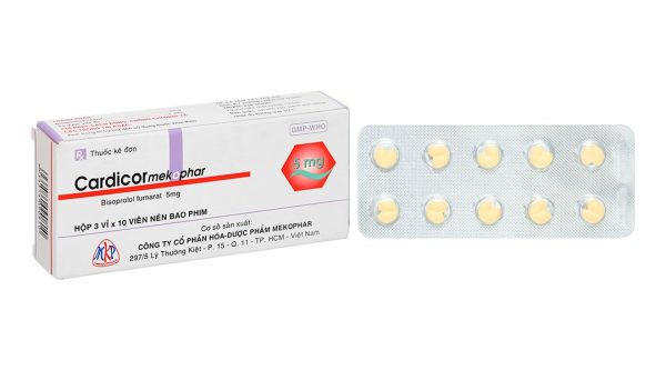 Cardicormekophar 5mg trị tăng huyết áp, đau thắt ngực (3 vỉ x 10 viên)