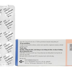 Cardilopin 10mg trị tăng huyết áp, đau thắt ngực (3 vỉ x 10 viên)