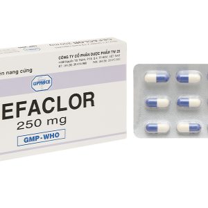 Cefaclor Uphace 250mg trị viêm tai giữa cấp, viêm xoang cấp (1 vỉ x 12 viên)