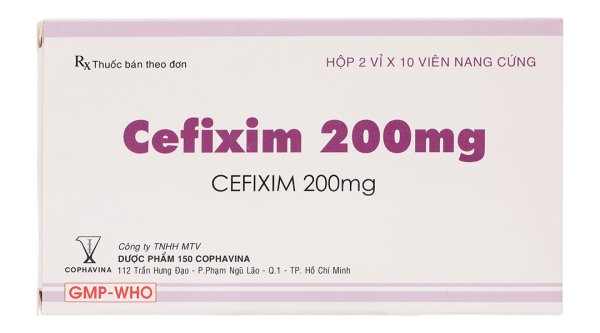 Cefixim Cophavina 200mg trị nhiễm khuẩn (2 vỉ x 10 viên)