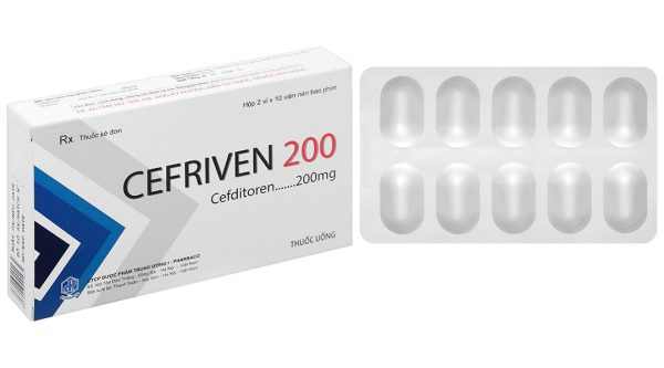 Cefriven 200 điều trị các nhiễm khuẩn đường hô hấp, nhiễm khuẩn da (2 vỉ x 10 viên)