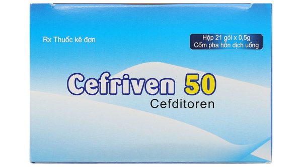 Cốm pha hỗn dịch Cefriven 50 điều trị các nhiễm khuẩn (21 gói x 0.5g)