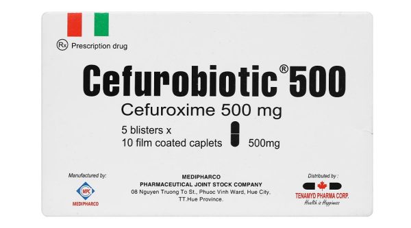 Cefurobiotic 500 điều trị nhiễm khuẩn (5 vỉ x 10 viên)