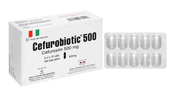 Cefurobiotic 500 điều trị nhiễm khuẩn (5 vỉ x 10 viên)