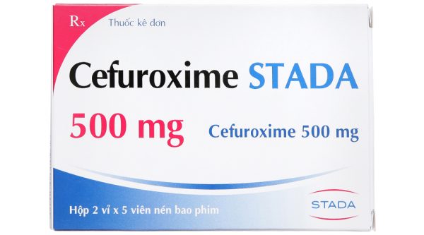 Cefuroxime Stada 500mg trị nhiễm khuẩn (2 vỉ x 5 viên)