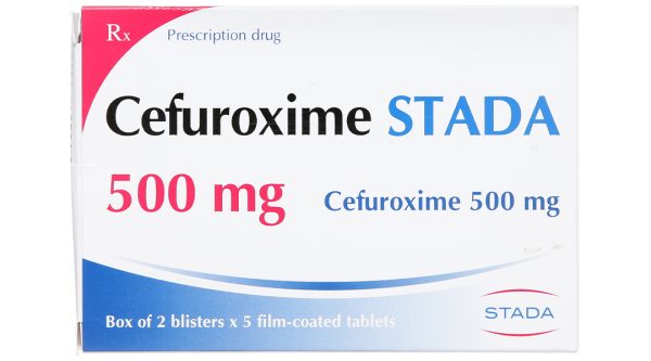 Cefuroxime Stada 500mg trị nhiễm khuẩn (2 vỉ x 5 viên)