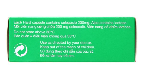 Celebrex 200mg giảm đau, kháng viêm xương khớp (3 vỉ x 10 viên)