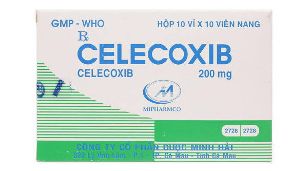 Celecoxib Mipharmco 200mg trị chứng thoái hóa khớp, viêm khớp dạng thấp (10 vỉ x 10 viên)