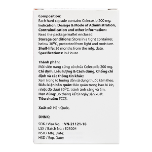 Ceozime Capsule 200mg trị chứng thoái hóa khớp, viêm khớp dạng thấp (3 vỉ x 10 viên)