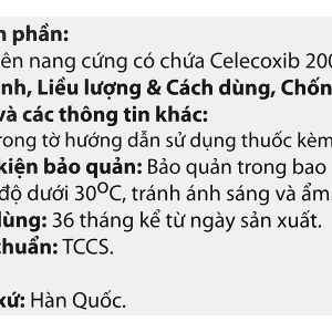 Ceozime Capsule 200mg trị chứng thoái hóa khớp, viêm khớp dạng thấp (3 vỉ x 10 viên)