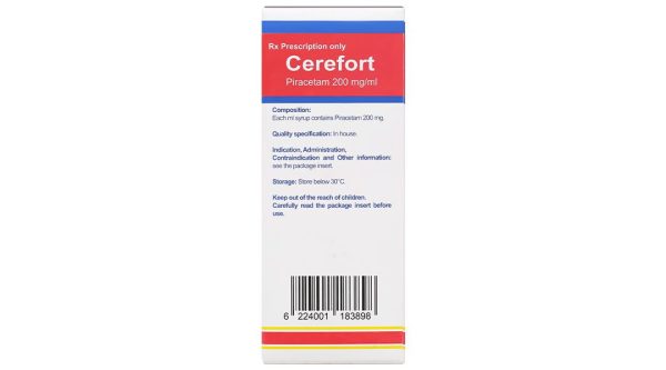 Siro Cerefort 200mg/ml điều trị triệu chứng chóng mặt, suy giảm trí nhớ lọ 120ml